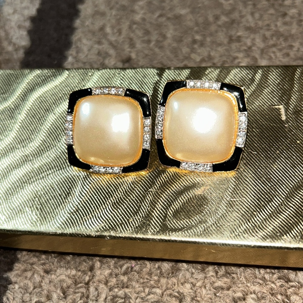 Vintage Carolee Faux Diamond and cream Pearl